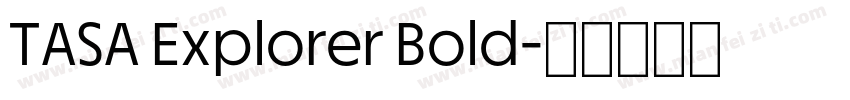 TASA Explorer Bold字体转换